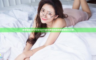 快速获取EHVIEWER下载 详细安装指南和使用技巧分享
